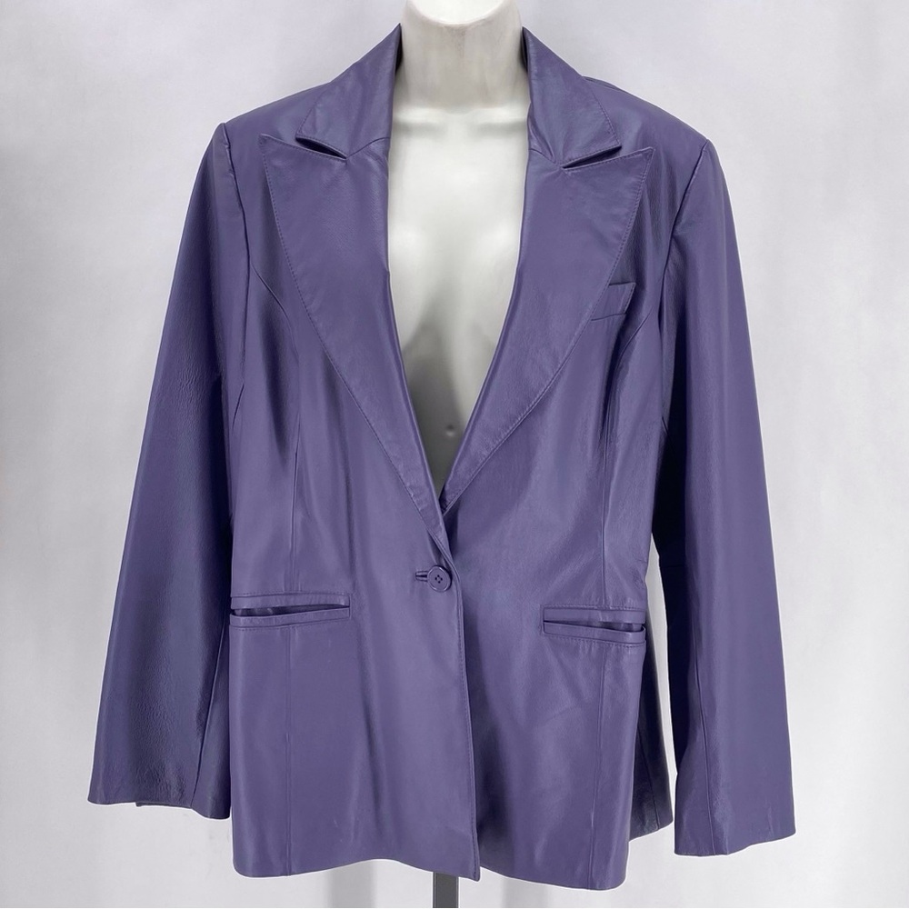 Cami International purple leather jacket